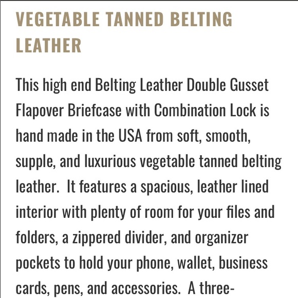 New Jack Georges Briefcase genuine Leather locking. Black. NWOT. Unisex. - Picture 14 of 16